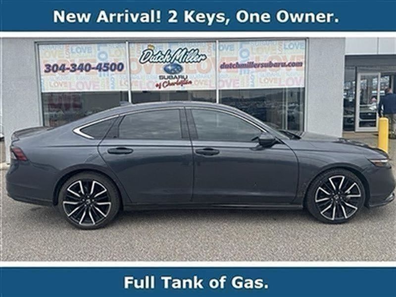 Gray 2024 Honda Accord Hybrid Touring FWD Sedan Front-Wheel Drive Continuously Variable Transmission