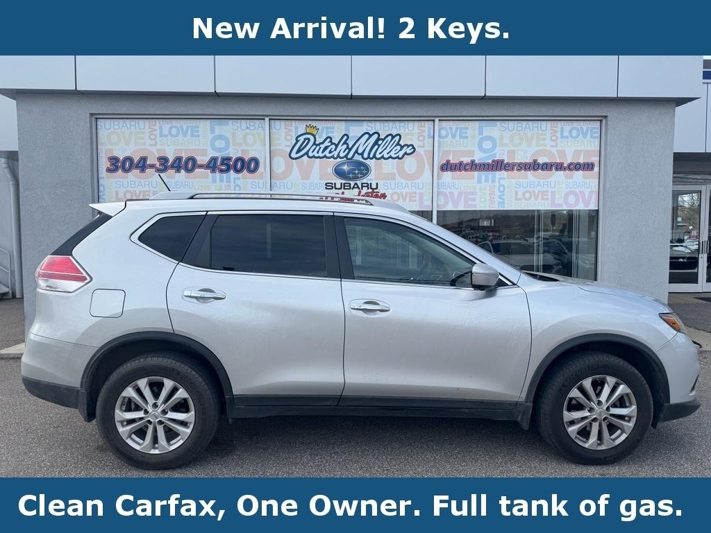 Brilliant Silver 2014 Nissan Rogue SV AWD SUV / Crossover All-Wheel Drive Continuously Variable Transmission