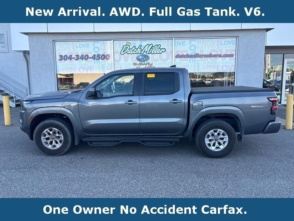 Gray (Gun Metallic) 2024 Nissan Frontier SV Crew Cab 4WD Pickup Truck Four-Wheel Drive 9-Speed Automatic