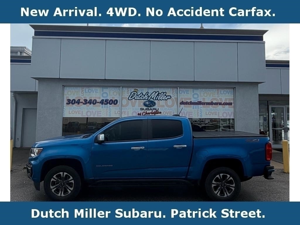 Bright Blue Metallic 2022 Chevrolet Colorado Pickup Truck Four-Wheel Drive 8-Speed Automatic
