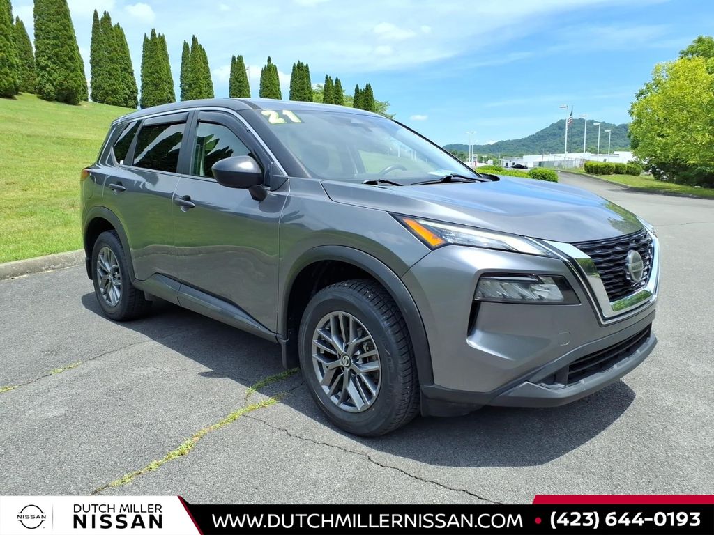 Gray (Gun Metallic) 2021 Nissan Rogue S AWD SUV / Crossover All-Wheel Drive Continuously Variable Transmission