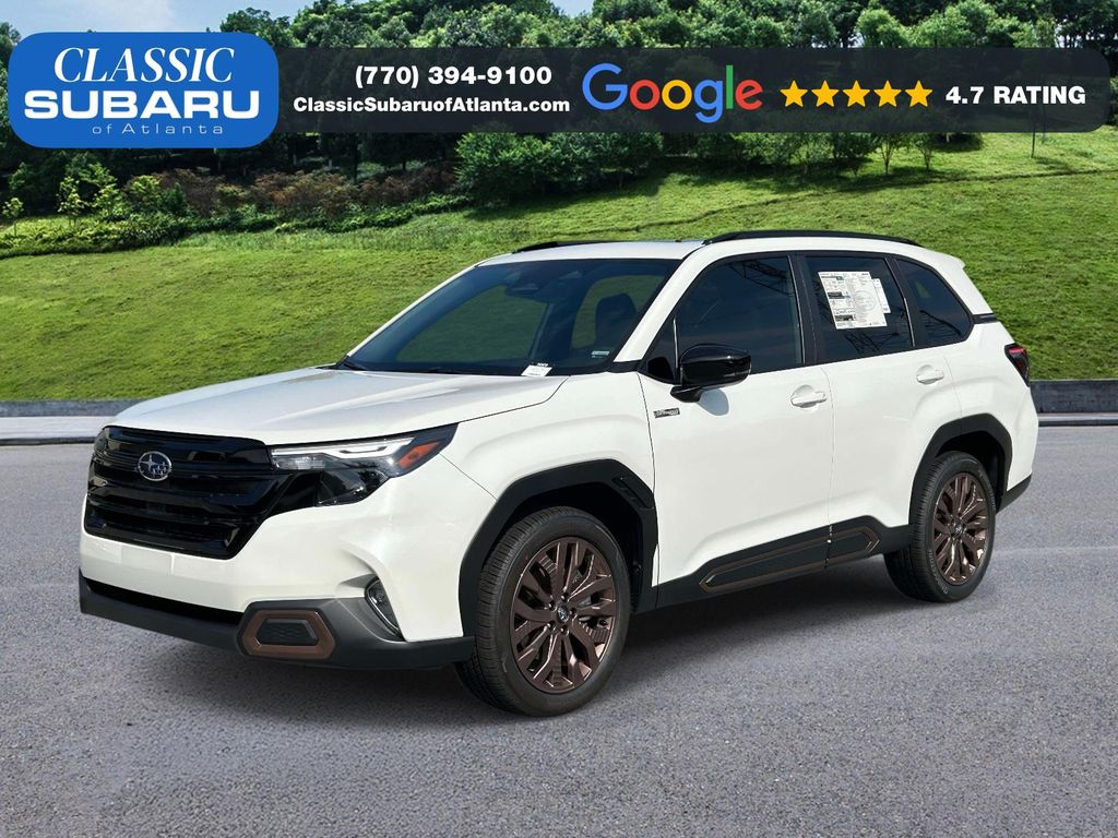 Crystal White Pearl 2026 Subaru Forester Hybrid SUV / Crossover All-Wheel Drive Continuously Variable Transmission