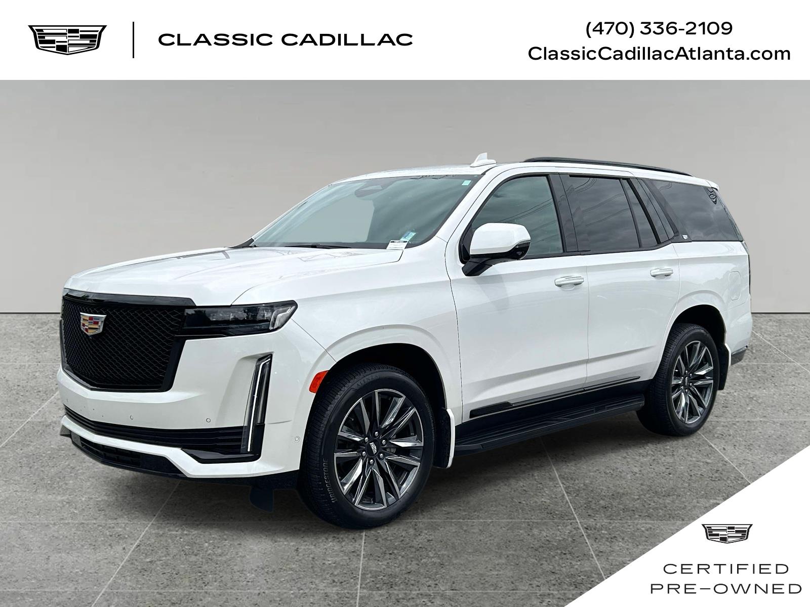 Crystal White Tricoat 2023 Cadillac Escalade SUV / Crossover Four-Wheel Drive Automatic