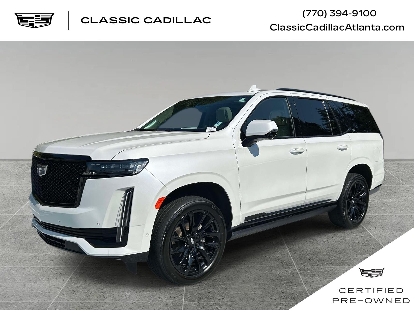 Crystal White Tricoat 2023 Cadillac Escalade SUV / Crossover Four-Wheel Drive Automatic