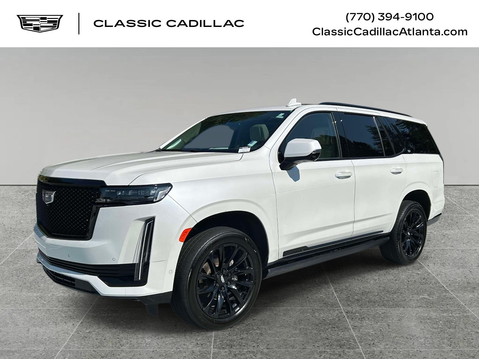 Crystal White Tricoat 2023 Cadillac Escalade SUV / Crossover Four-Wheel Drive Automatic