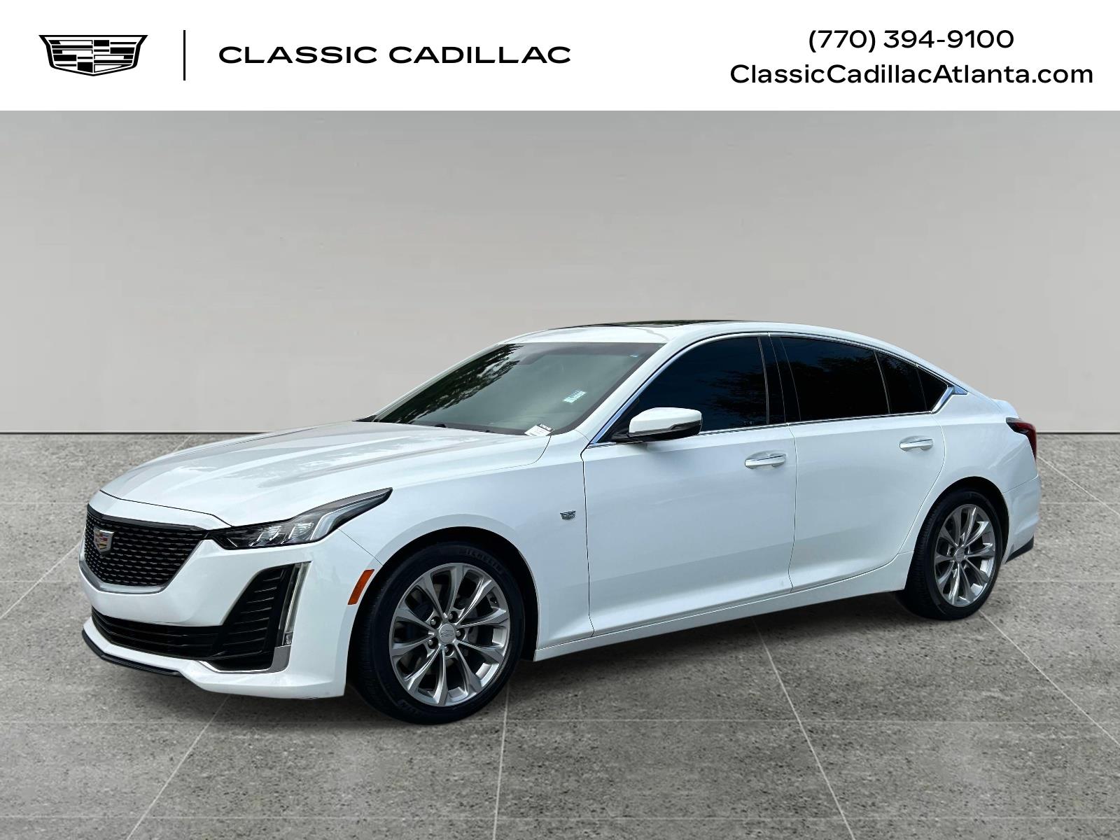 Summit White 2020 Cadillac CT5 Sedan Rear-Wheel Drive Automatic