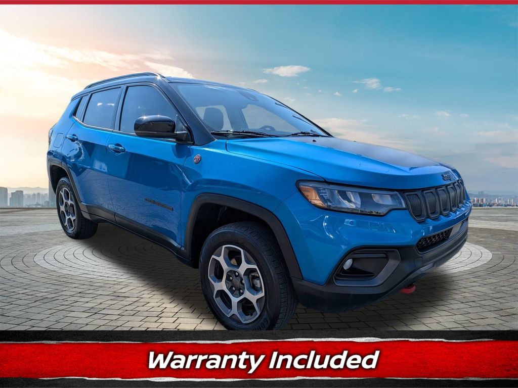 Laser Blue Pearlcoat 2022 Jeep Compass Trailhawk 4WD SUV / Crossover Four-Wheel Drive 9-Speed Automatic