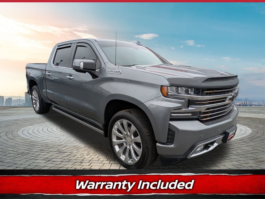 Gray (Satin Steel Metallic) 2020 Chevrolet Silverado 1500 High Country Crew Cab 4WD Pickup Truck Four-Wheel Drive Automatic