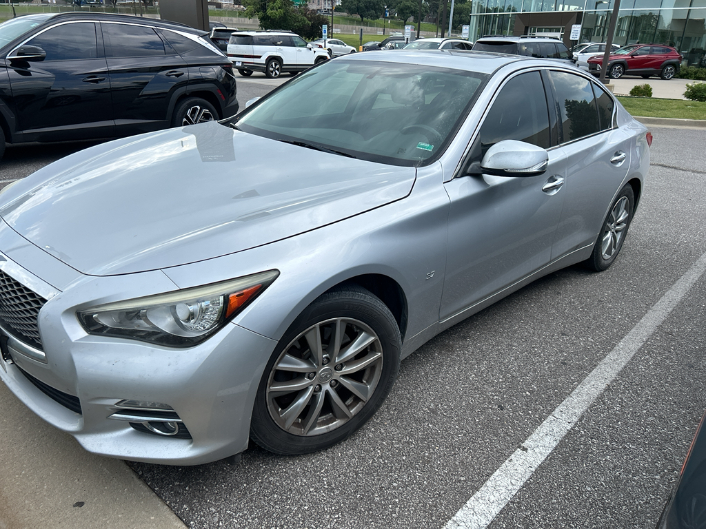 Gray (Liquid Platinum) 2015 INFINITI Q50 Sedan All-Wheel Drive 7-Speed Automatic