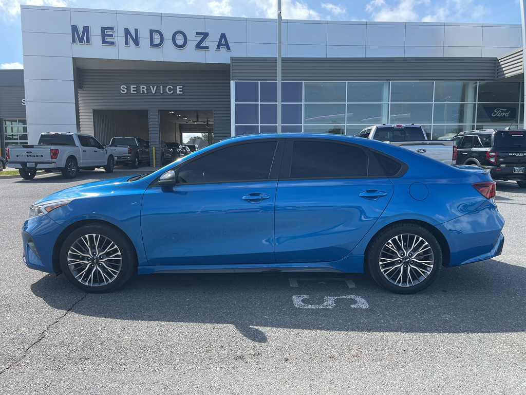 Sporty Blue 2023 Kia Forte Sedan Front-Wheel Drive Continuously Variable Transmission