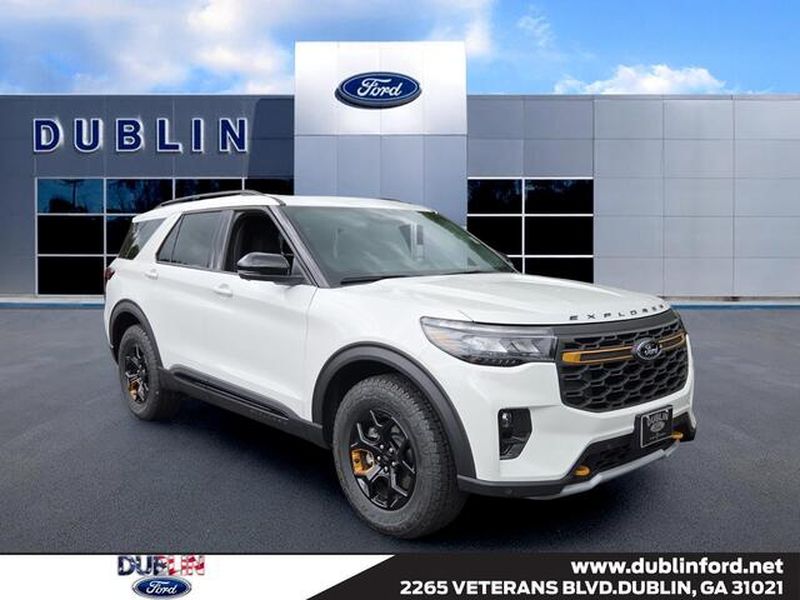 Star White Metallic Tri-Coat 2026 Ford Explorer SUV / Crossover All-Wheel Drive Automatic