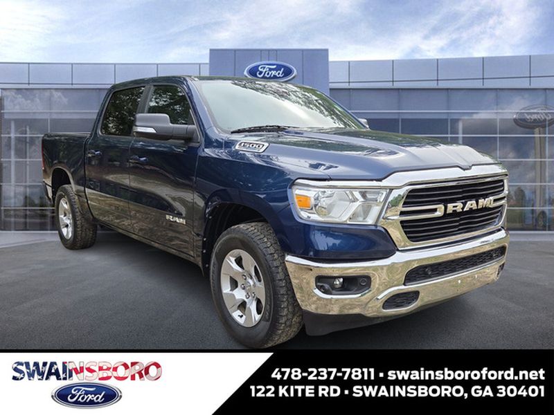 Patriot Blue Pearlcoat 2021 RAM 1500 Big Horn Crew Cab 4WD Pickup Truck Four-Wheel Drive 8-Speed Automatic