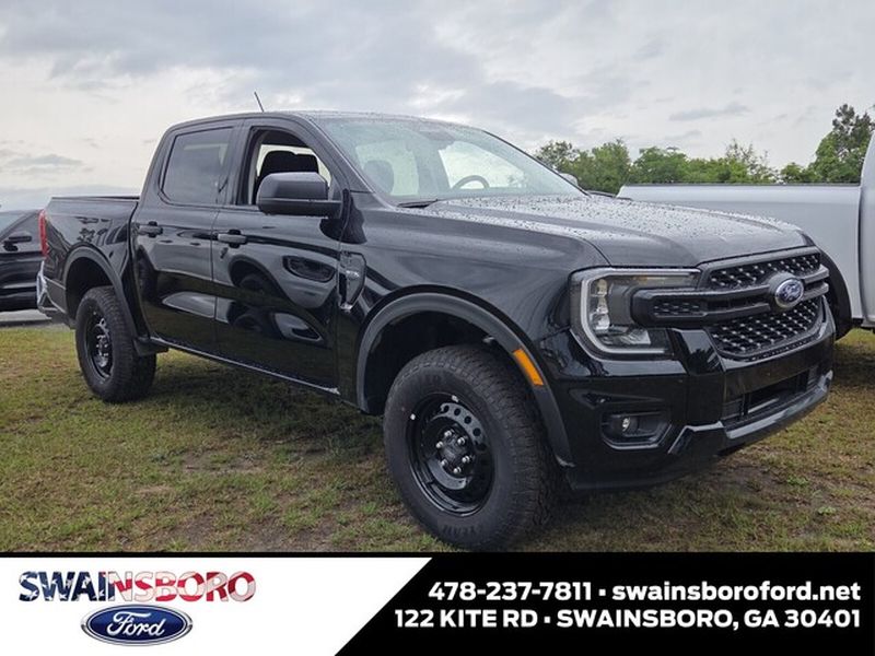 Shadow Black 2026 Ford Ranger XL SuperCrew 4WD Pickup Truck Four-Wheel Drive Automatic