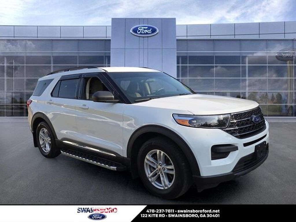 Oxford White 2020 Ford Explorer SUV / Crossover Rear-Wheel Drive Automatic