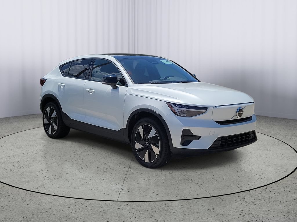 Crystal White Metallic 2024 Volvo C40 Recharge SUV / Crossover All-Wheel Drive Automatic