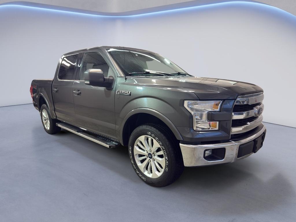 Gray (Magnetic Metallic) 2015 Ford F-150 Lariat SuperCrew 4WD Pickup Truck Four-Wheel Drive 6-Speed Automatic