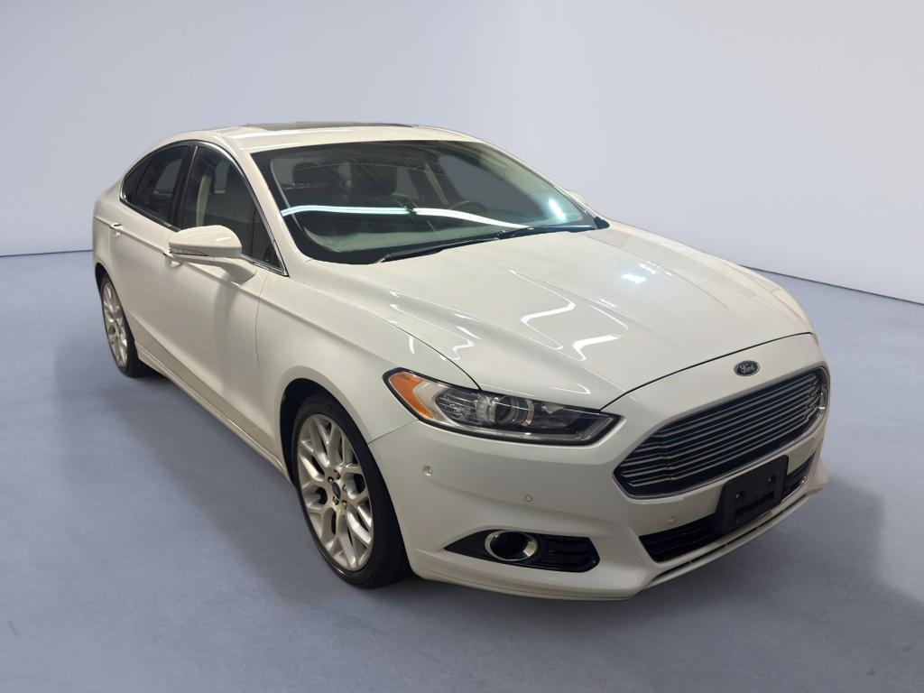 Oxford White 2014 Ford Fusion Titanium Sedan Front-Wheel Drive 6-Speed Automatic