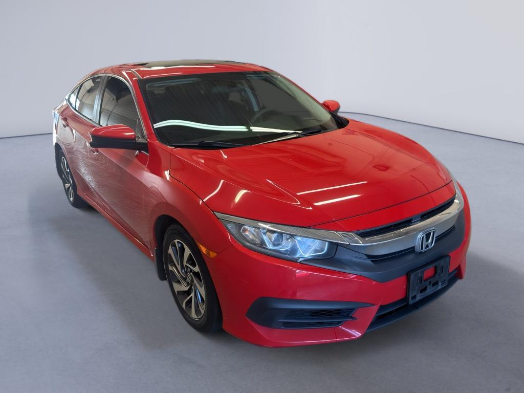 Rallye Red 2017 Honda Civic Sedan Front-Wheel Drive Continuously Variable Transmission