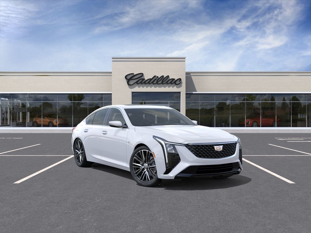 Vibrant White Tricoat 2026 Cadillac CT5 Premium Luxury RWD Sedan Rear-Wheel Drive Automatic