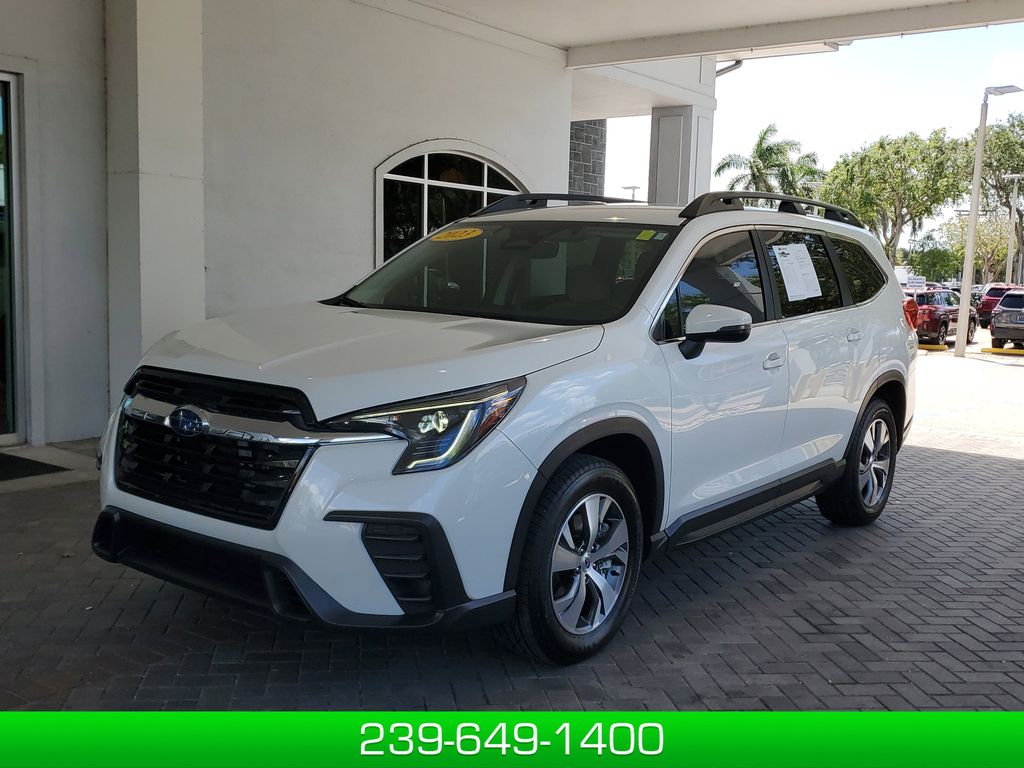 Crystal White Pearl 2023 Subaru Ascent Premium 8-Passenger AWD SUV / Crossover All-Wheel Drive 8-Speed CVT