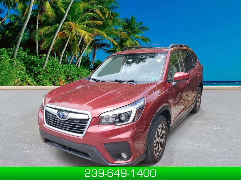 CRIMSON RED PEARL 2021 Subaru Forester Premium Crossover AWD SUV / Crossover All-Wheel Drive Continuously Variable Transmission