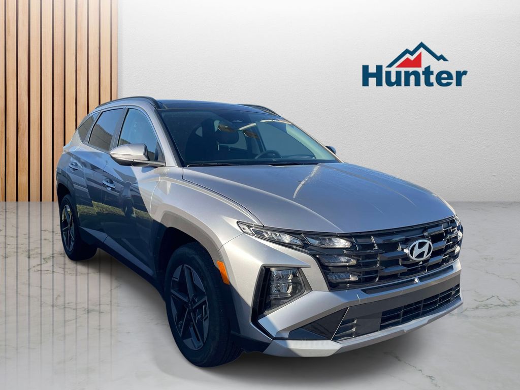 Shimmering Silver 2025 Hyundai Tucson Hybrid SUV / Crossover All-Wheel Drive 6-Speed Automatic