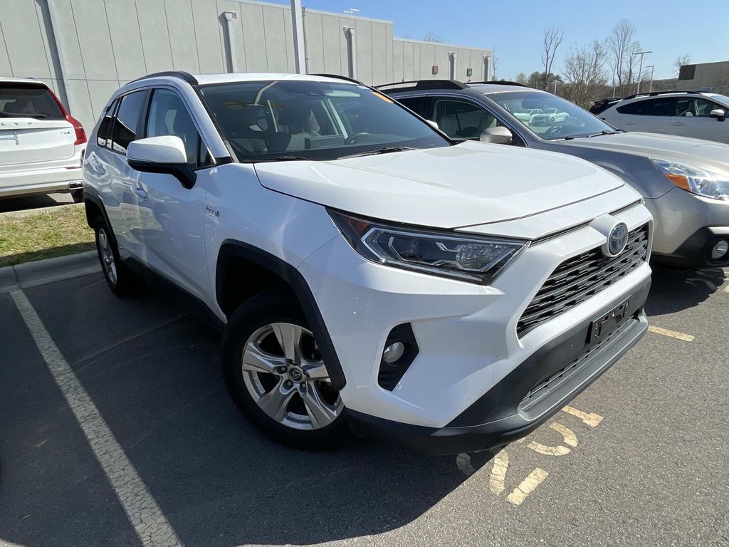 Super White 2019 Toyota RAV4 Hybrid XLE AWD SUV / Crossover All-Wheel Drive Continuously Variable Transmission