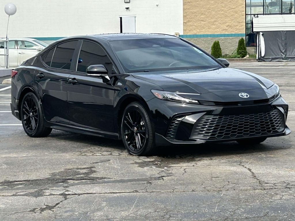 Midnight Black Metallic 2025 Toyota Camry Sedan Front-Wheel Drive Continuously Variable Transmission
