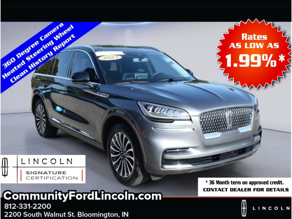 Asher Gray Metallic Clearcoat 2023 Lincoln Aviator SUV / Crossover All-Wheel Drive Automatic