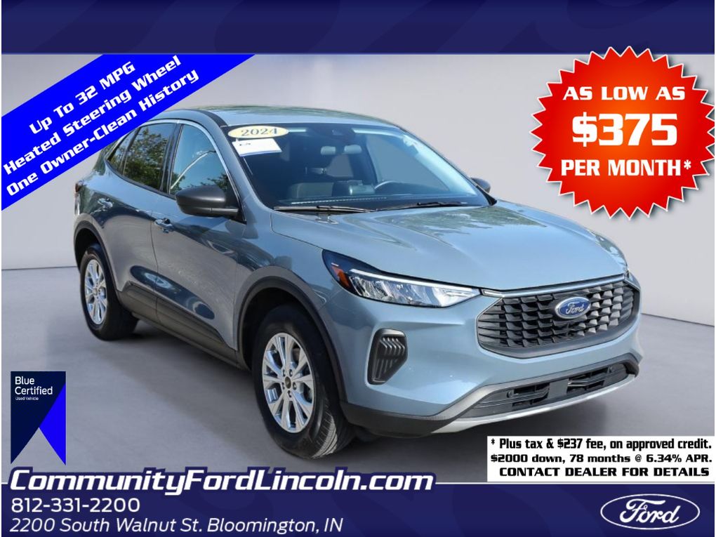 Vapor Blue Metallic 2024 Ford Escape SUV / Crossover All-Wheel Drive 8-Speed Automatic