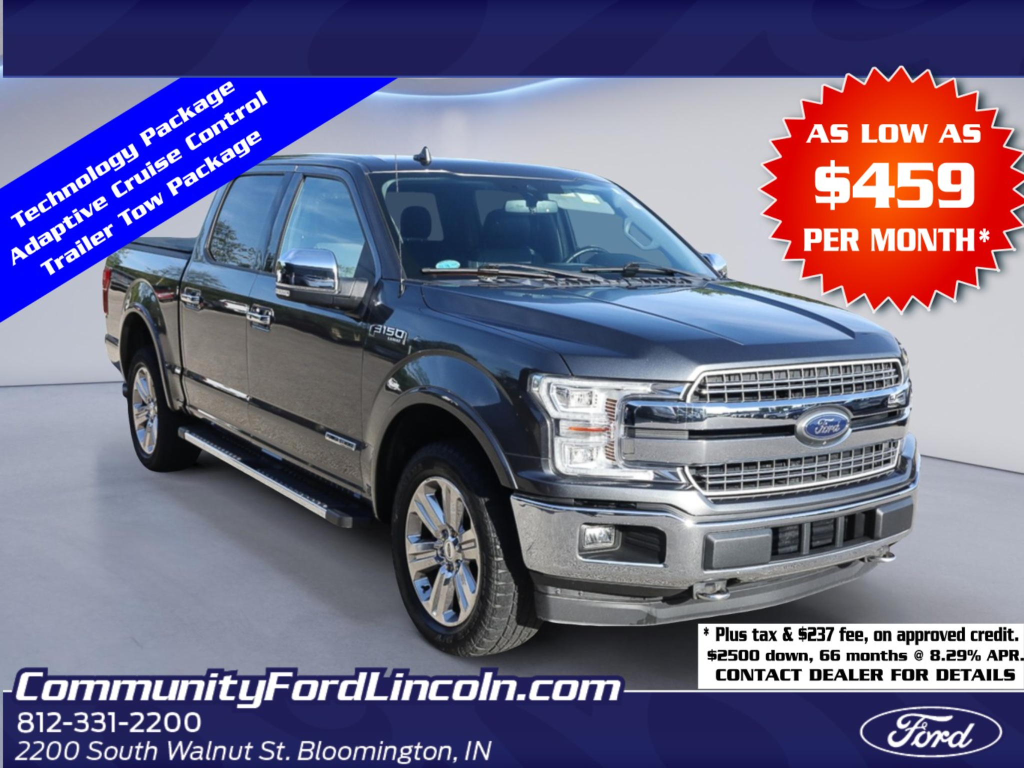 Gray (Magnetic) 2018 Ford F-150 Pickup Truck Four-Wheel Drive Automatic