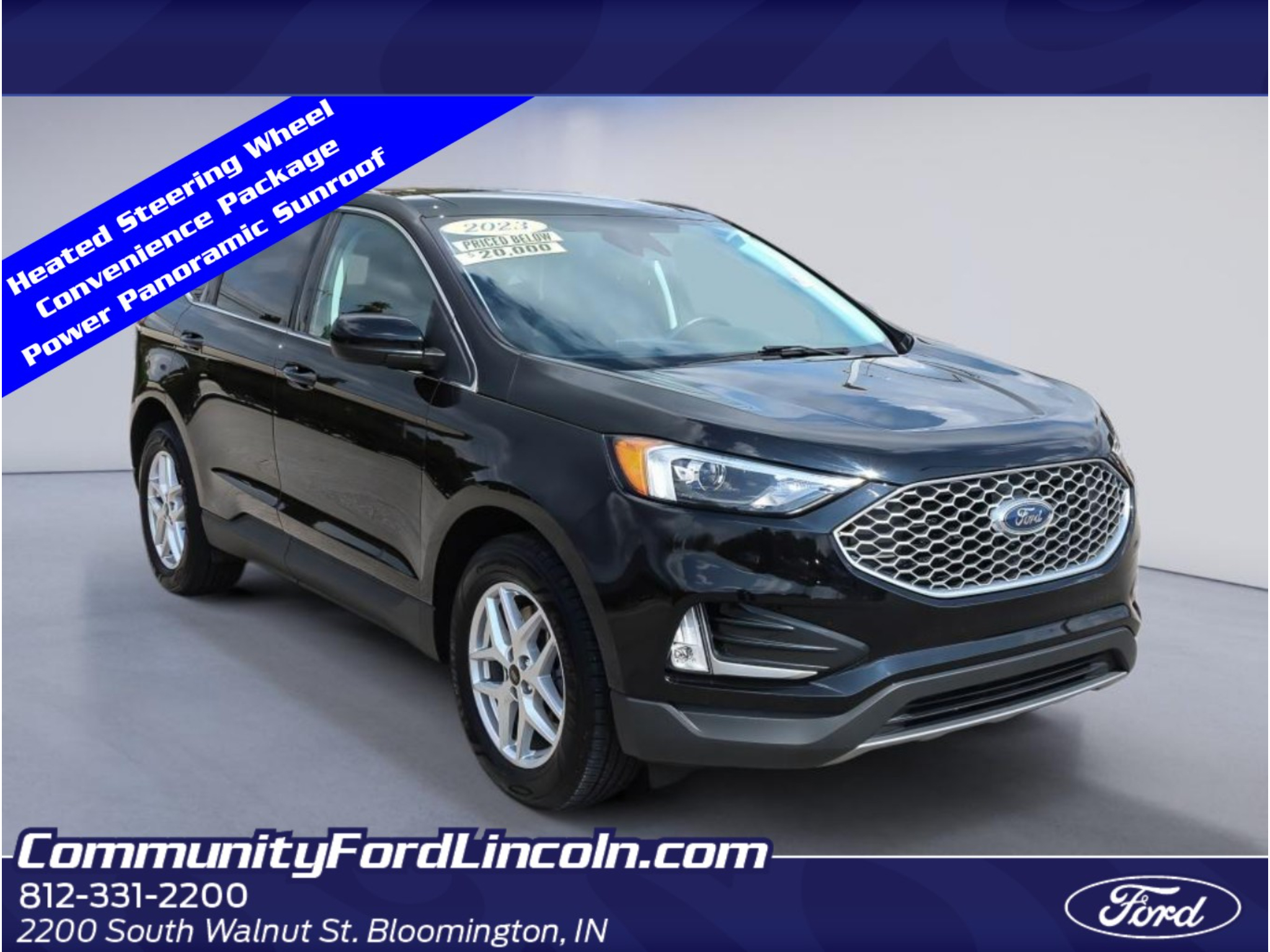 Agate Black Metallic 2023 Ford Edge SUV / Crossover All-Wheel Drive 8-Speed Automatic