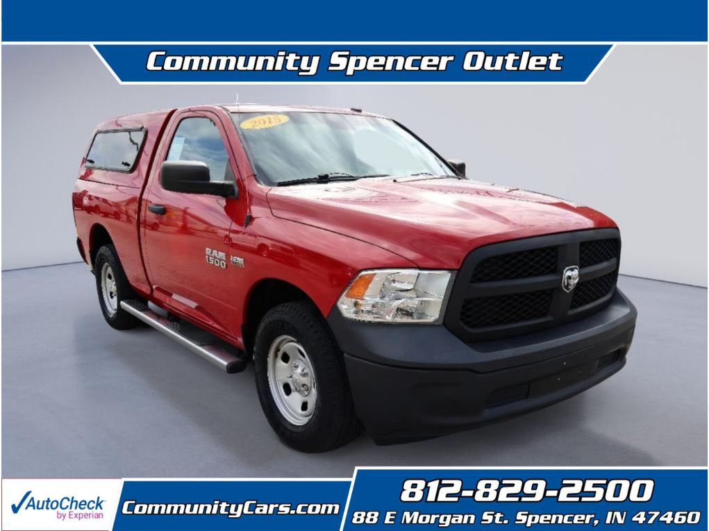 Red 2015 RAM 1500 Tradesman 4WD Pickup Truck Four-Wheel Drive 6-Speed Automatic