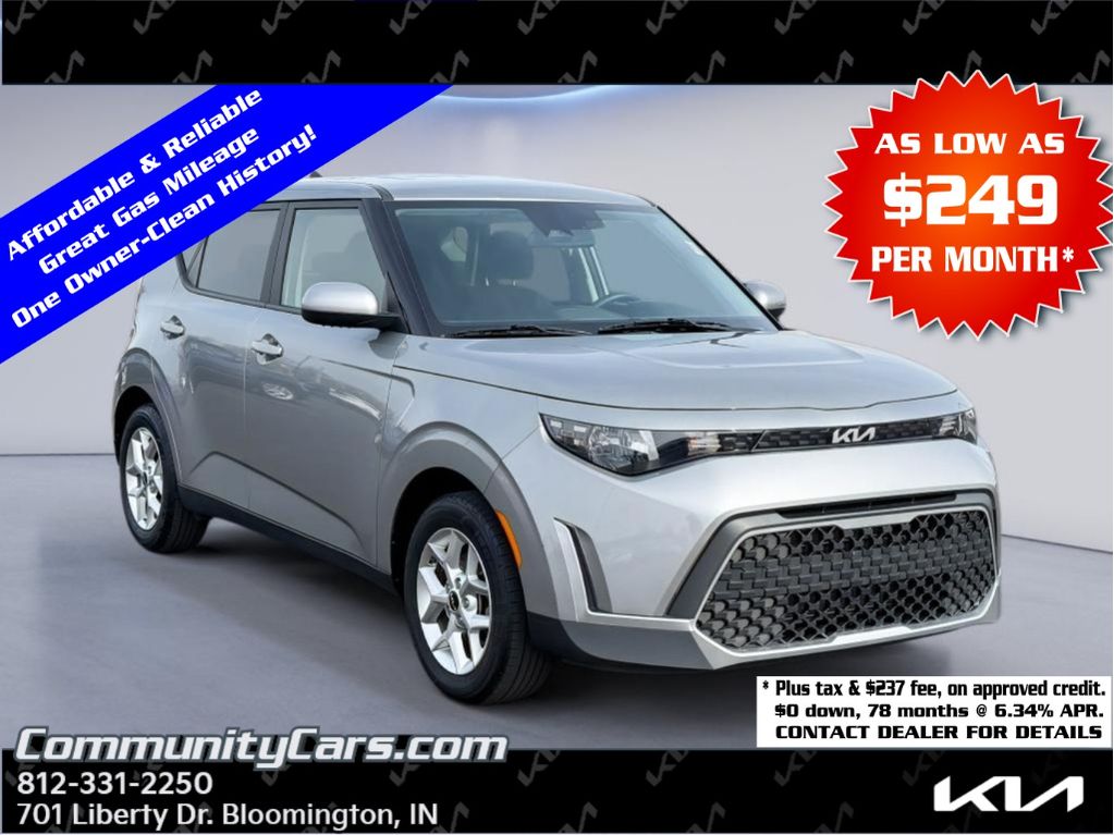 Steel Gray 2023 Kia Soul LX FWD SUV / Crossover Front-Wheel Drive Continuously Variable Transmission