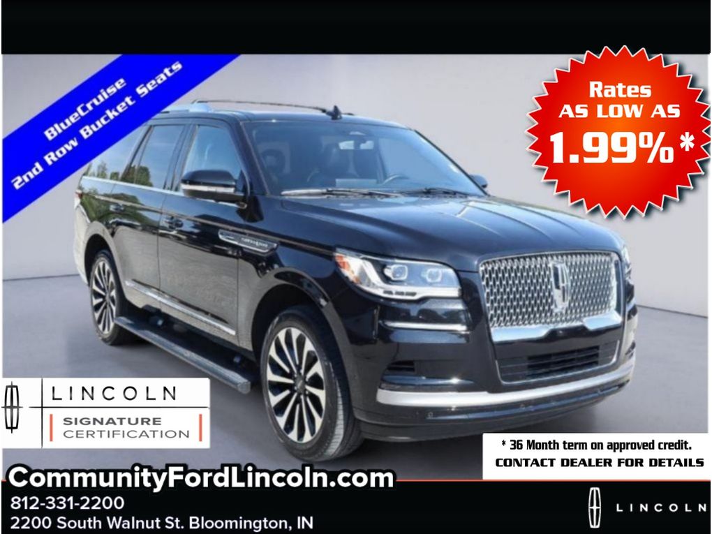 Infinite Black Metallic Clearcoat 2024 Lincoln Navigator SUV / Crossover Four-Wheel Drive 10-Speed Automatic