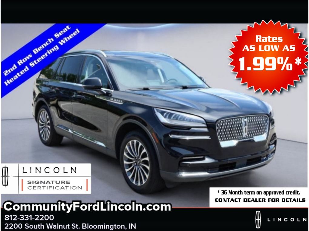 Infinite Black Metallic Clearcoat 2023 Lincoln Aviator SUV / Crossover All-Wheel Drive Automatic