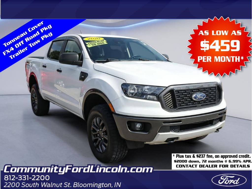 Oxford White 2020 Ford Ranger Pickup Truck Four-Wheel Drive Automatic