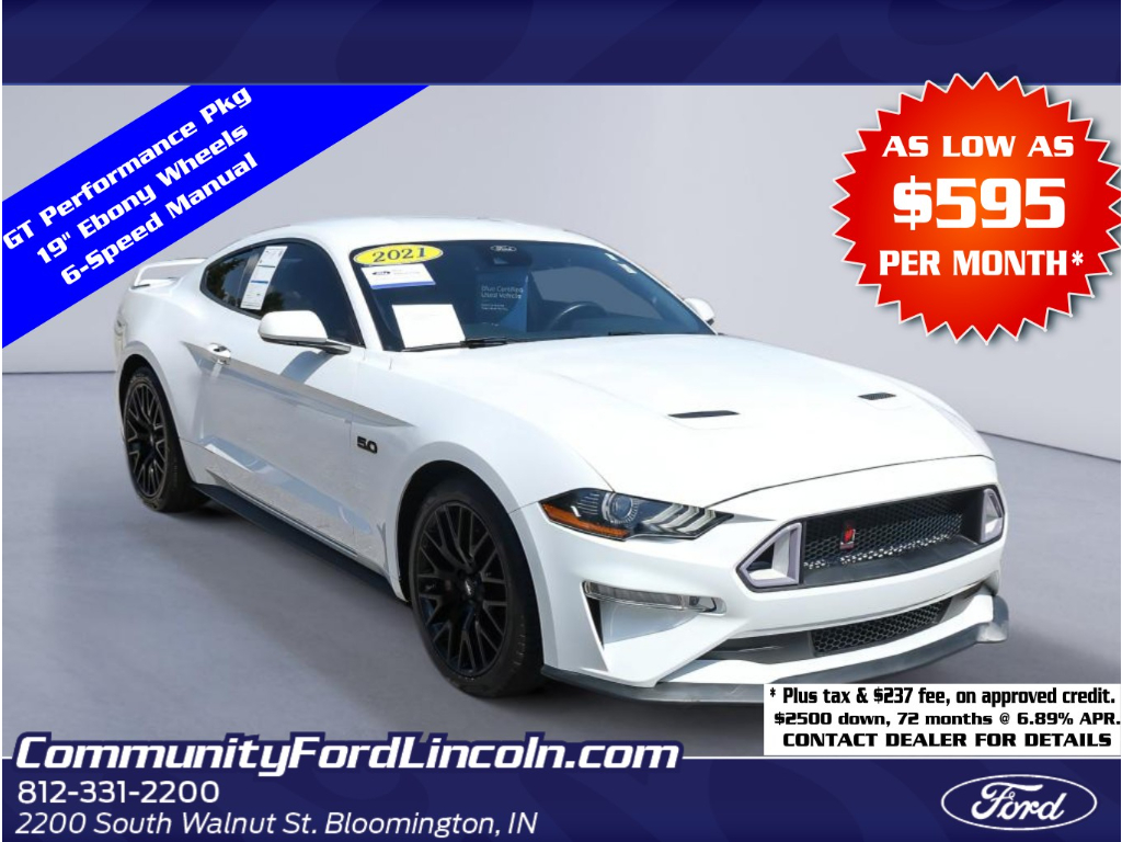 OXFORD WHITE 2021 Ford Mustang Coupe Rear-Wheel Drive 6-Speed Manual