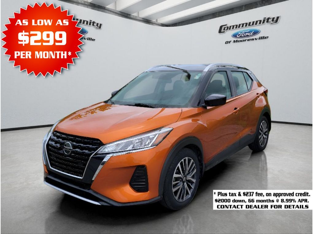 Monarch Orange/Super Black 2021 Nissan Kicks SV FWD SUV / Crossover Front-Wheel Drive Continuously Variable Transmission