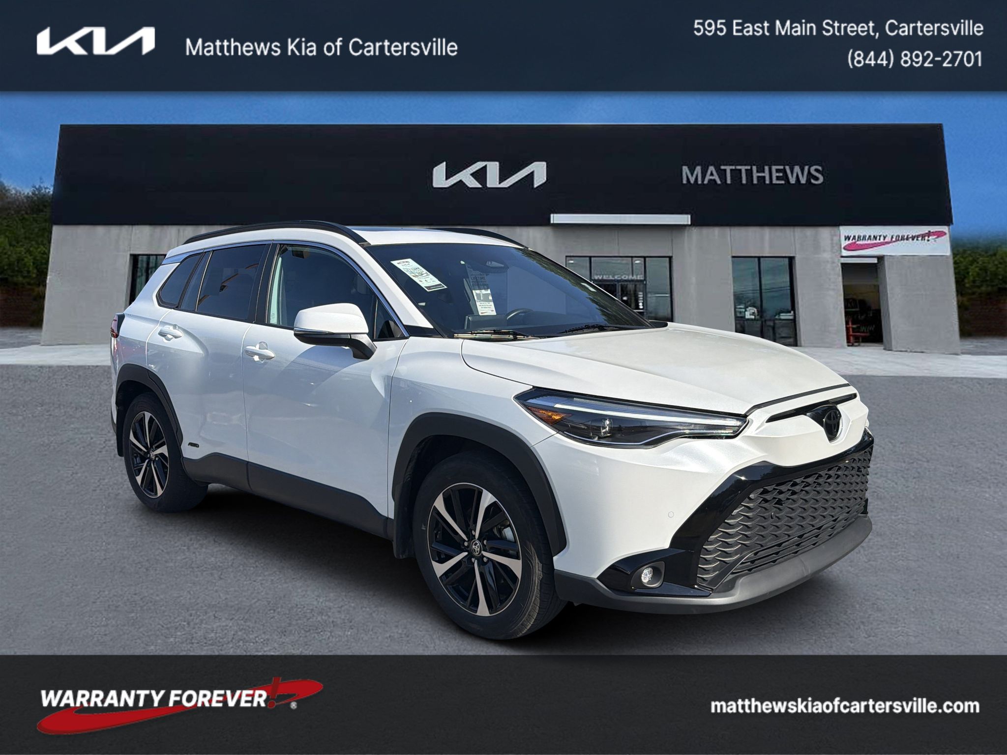 White (Wind Chill Pearl) 2024 Toyota Corolla Cross Hybrid SUV / Crossover All-Wheel Drive Continuously Variable Transmission