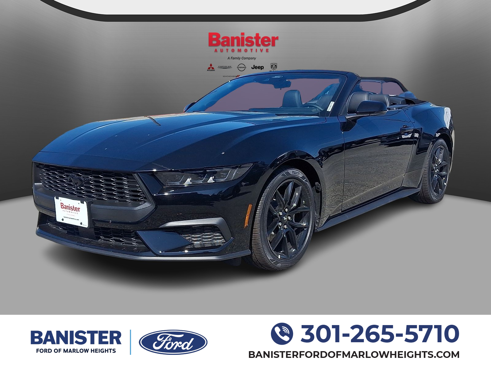 SHADOW BLACK 2026 Ford Mustang Convertible Rear-Wheel Drive Automatic