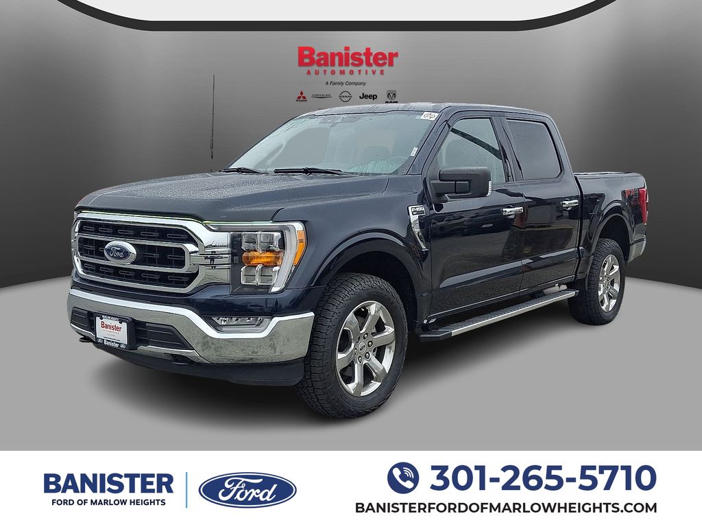 Antimatter Blue Metallic 2022 Ford F-150 XLT SuperCrew 4WD Pickup Truck Four-Wheel Drive Automatic