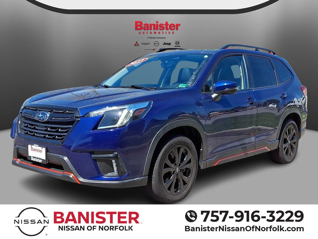 Sapphire Blue Pearl 2023 Subaru Forester Sport Crossover AWD SUV / Crossover All-Wheel Drive 7-Speed CVT