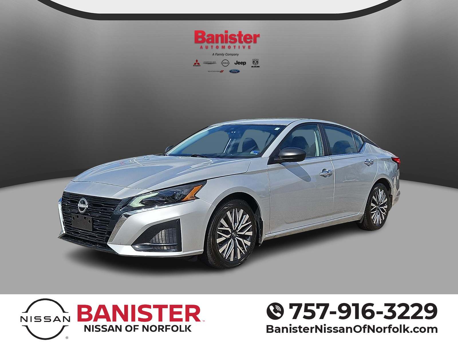 Brilliant Silver Metallic 2025 Nissan Altima Sedan Front-Wheel Drive Continuously Variable Transmission