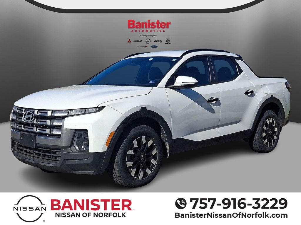 Atlas White 2025 Hyundai Santa Cruz SEL Crew Cab AWD Pickup Truck All-Wheel Drive 8-Speed Automatic