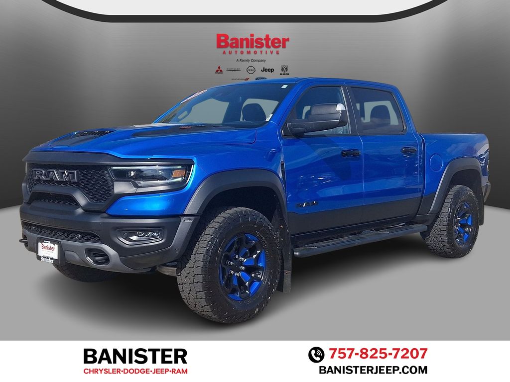 Hydro Blue Pearl 2023 RAM 1500 TRX Crew Cab 4WD Pickup Truck All-Wheel Drive 8-Speed Automatic