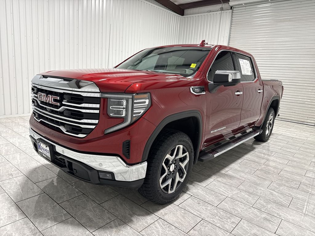 Volcanic Red Tintcoat 2024 GMC Sierra 1500 SLT Crew Cab 4WD Pickup Truck Four-Wheel Drive Automatic