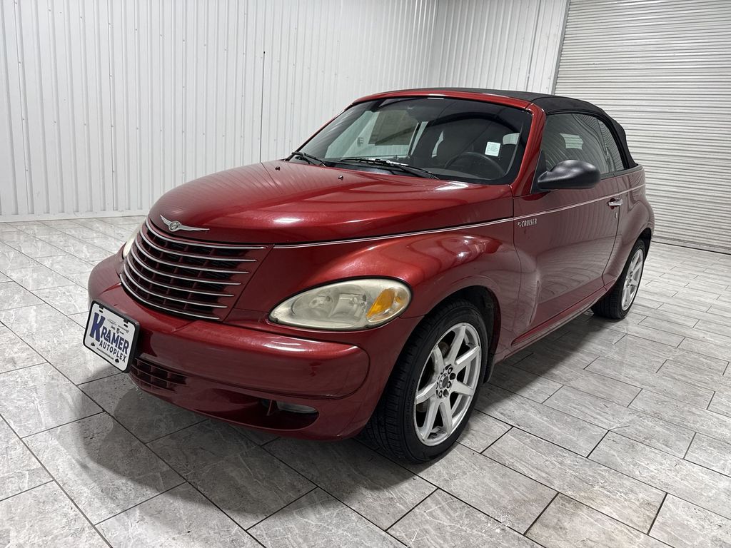 Inferno Red Tinted Pearlcoat/Black Cloth Top 2005 Chrysler PT Cruiser GT Convertible FWD Convertible Front-Wheel Drive 4-Speed Automatic