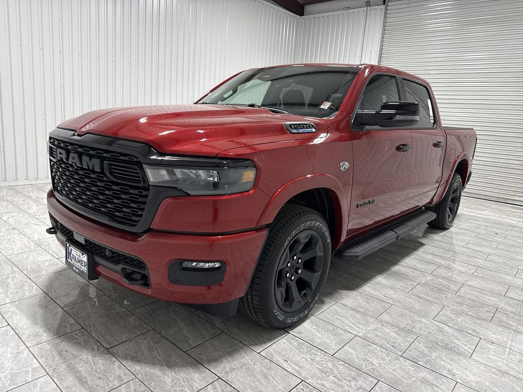 Red 2026 RAM 1500 Lone Star Crew Cab 4WD Pickup Truck Four-Wheel Drive 8-Speed Automatic