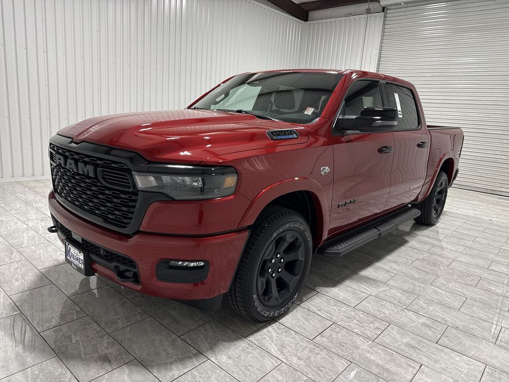 Red 2026 RAM 1500 Lone Star Crew Cab 4WD Pickup Truck Four-Wheel Drive 8-Speed Automatic